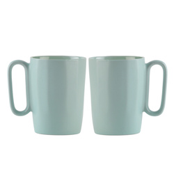 Vialli Design - Dwa kubki ceramiczne z uszkiem 250 ml Fuori miętowe