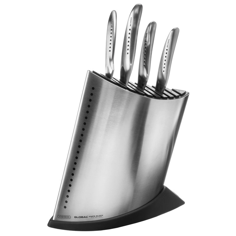 Global - Komplet 4 noży  SAI w stalowym bloku GKB-52CB