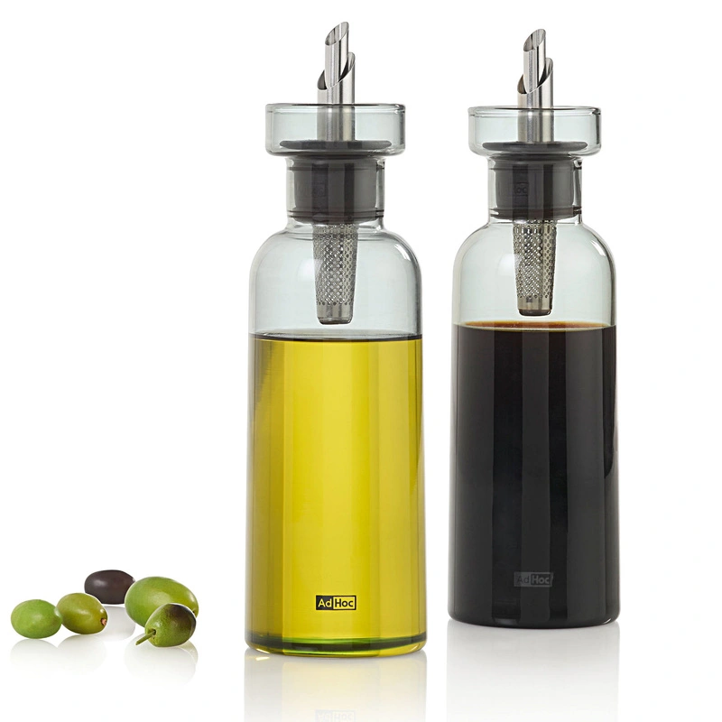 AdHoc - Zestaw 2 dyspenserów do oliwy/octu AROMA POUR 300ml
