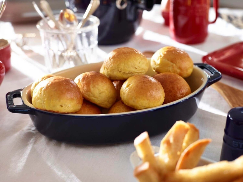 Staub - owalny półmisek ceramiczny 400 ml, niebieski