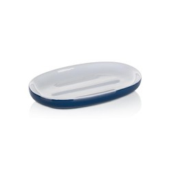 Kela - ceramiczna mydelniczka, 13,5x8,5 cm, granatowa Isabella