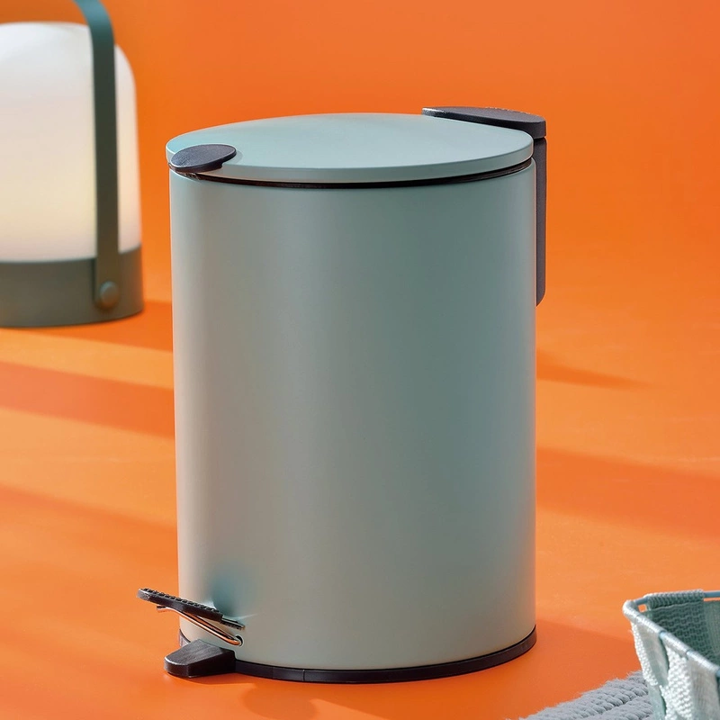 Kela - Kosz stalowy na śmieci 3 l jasnoszary Mats