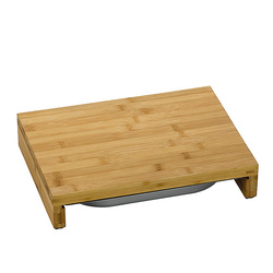 Kela - Deska z wysuwaną tacką 36x27cm bambus Kenina