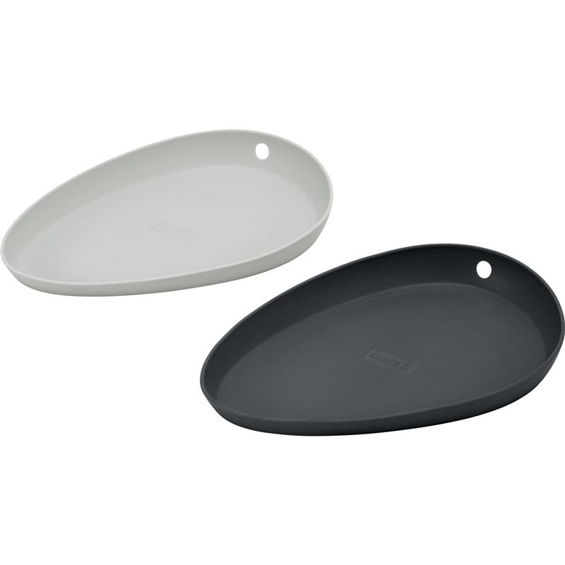 Lurch - podstawki pod łyżki, 2 szt., silikon, 18 x 13 cm, szare