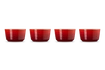 Le Creuset - Zestaw 4 mini foremek 100 ml Wiśniowy