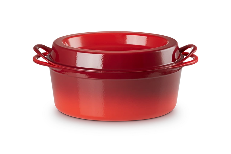 Le Creuset - brytfanna żeliwna Doufeu owalna 32 cm 7,2 l wiśniowy