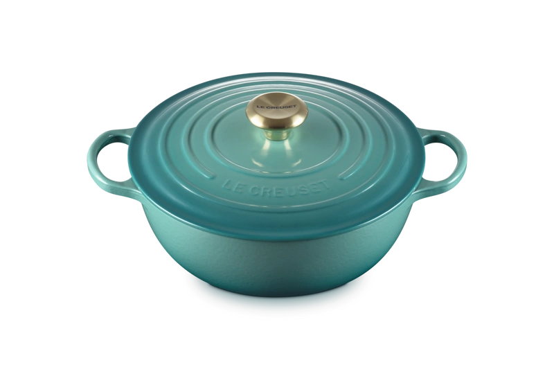 Le Creuset - La Marmite garnek żeliwny rodzinny bleu riviera 26 cm