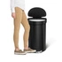 Simplehuman - Półokrągły kosz na śmieci pedałowy, 45 l, czarny mat