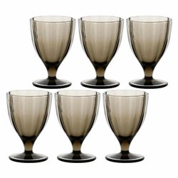 Rose&Tulipani - zestaw 6 kieliszków 300 ml szary Amami