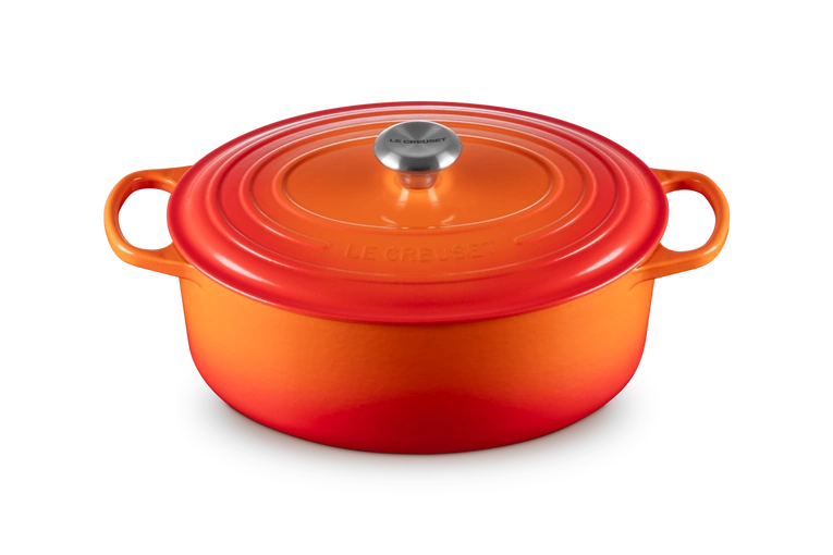Le Creuset - brytfanna żeliwna emaliowana Signature 31 cm 6,3 l płomienna