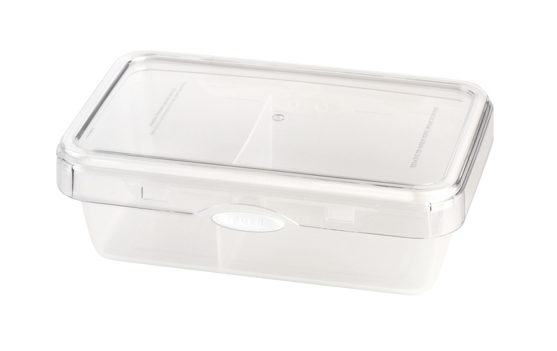 Vialli Design - Pojemnik na żywność dzielony 980ml Foodie Push&Push biały 2
