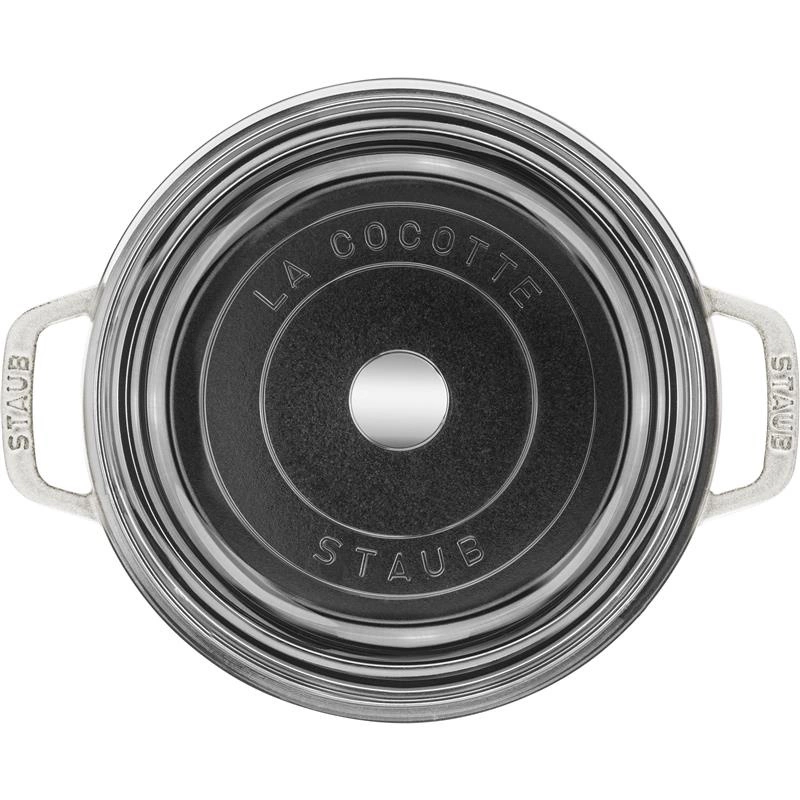 Staub - garnek żeliwny ze szklaną pokrywką 3.8 l truflowy La Cocotte