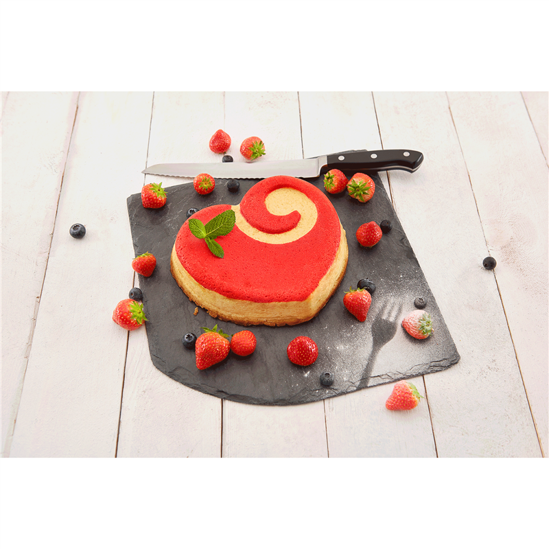 Lurch - forma w kształcie serca, silikon, 22 x 21 cm, różowa FlexiForm