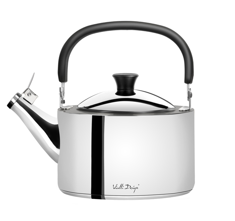 Vialli Design - Czajnik 1,5l z gwizdkiem Diamante stalowy polerowany