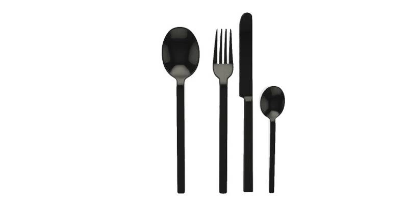 Mepra -Zestaw sztućców dla 1 osoby+ Oro Nero, Stile