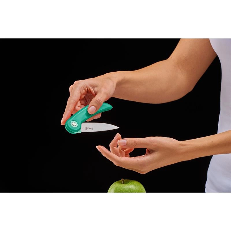 Lurch - składany nóż piknikowy, ceramiczny, 19 cm, zielony