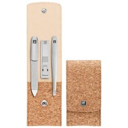 Zwilling - zestaw podróżny - brązowe korkowe etui, 3 elementy Twinox