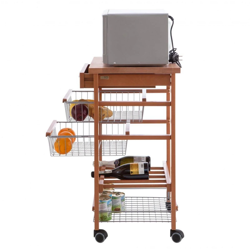 ARREDAMENTI - ARTURO Wózek kuchenny - 46 x 50 cm, Brązowy