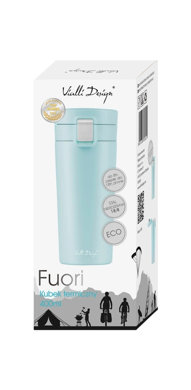 Vialli Design - Kubek termiczny 400ml FUORI miętowy