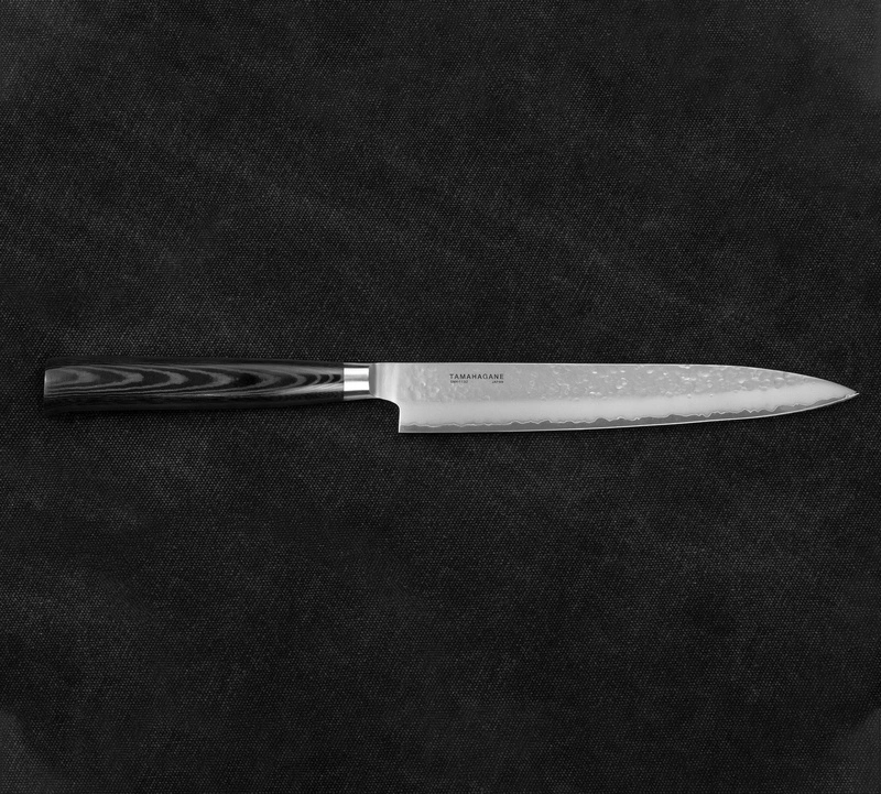 Tomahagane Tsubame Black Nóż Sashimi 21cm