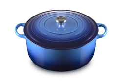 Le Creuset brytfanna żeliwna emaliowana Signature okrągła 34 cm 12 l azure