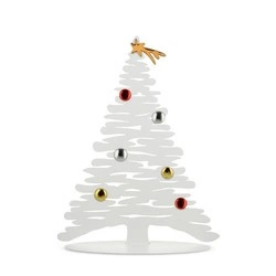 Alessi - stalowa choinka z magnesami, biała; 45 cm BARK