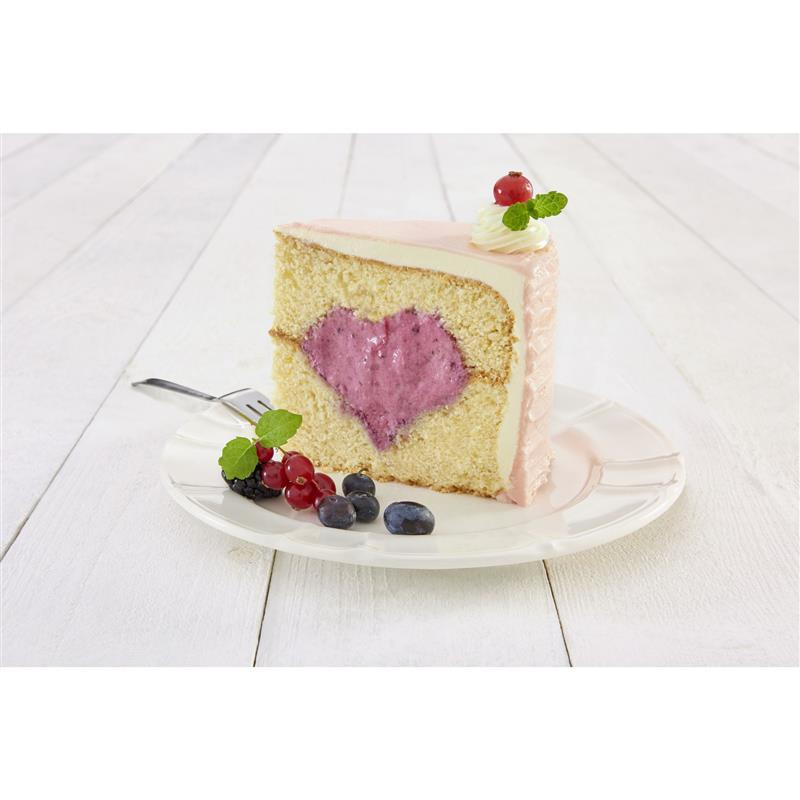 Lurch - forma na tort z sercem, 2 el., silikon, śred. 21 cm FlexiForm