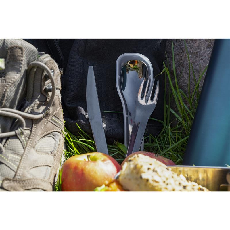 Lurch - zestaw sztućców w etui, 3 el., 18 cm, antracytowe To-Go