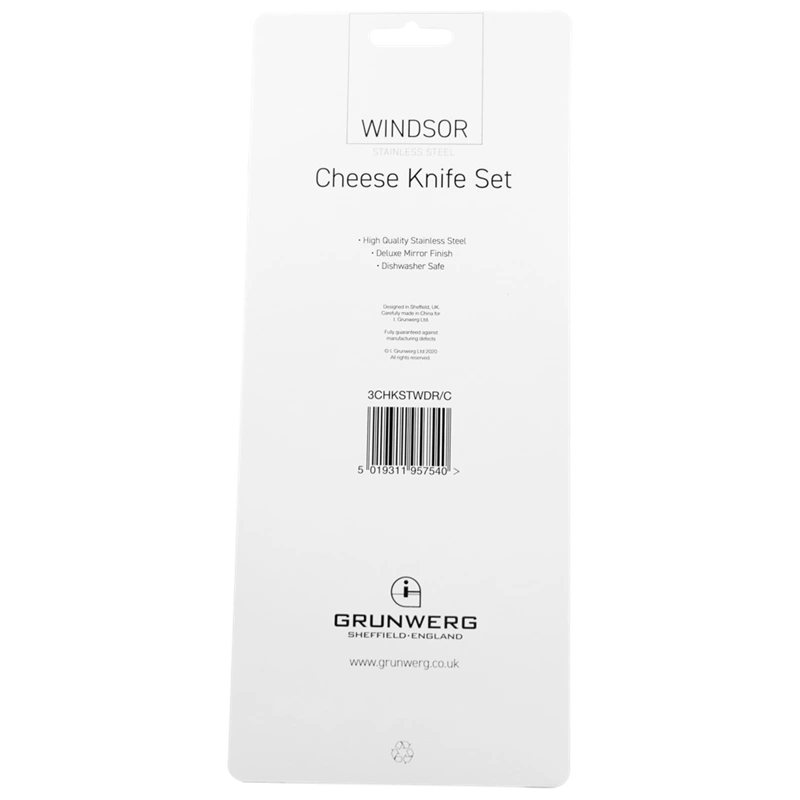 Grunwerg - Zestaw 3 noży do sera Windsor