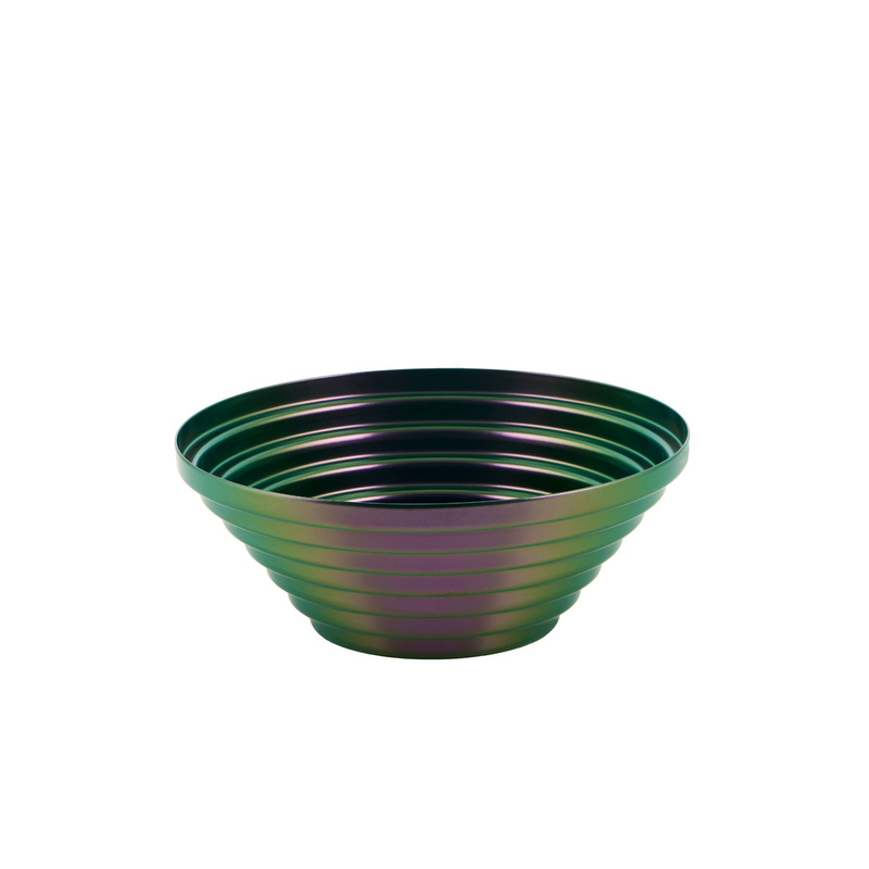 Alessi - kosz stalowy, zielono-fioletowy, 20 cm