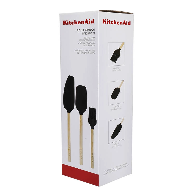 KitchenAid Culinary Tools - akcesoria silikonowe do pieczenia 3 szt. CLASSIC BAMBOO