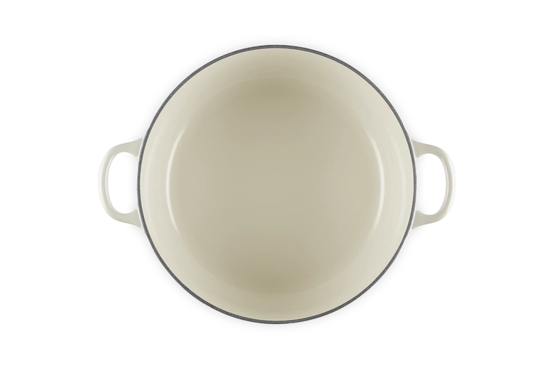 Le Creuset brytfanna żeliwna emaliowana z fenolowym uchwytem Signature okrągła 26 cm 5,3l cream