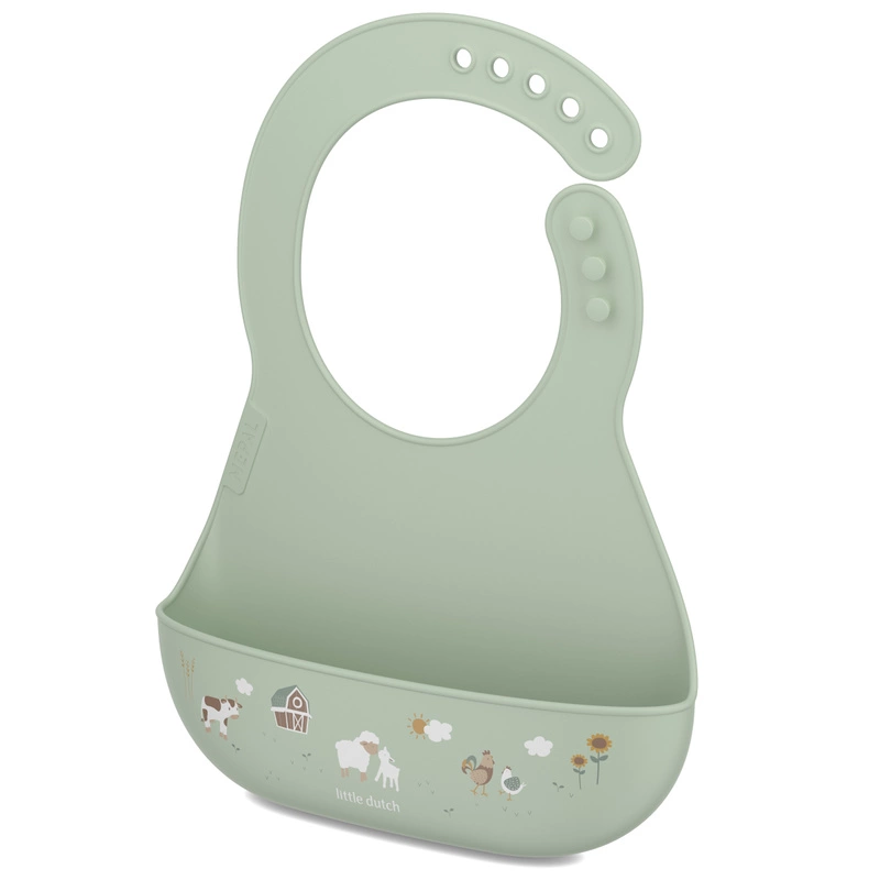 Mepal - Śliniak silikonowy z kieszonką Mio Little Farm