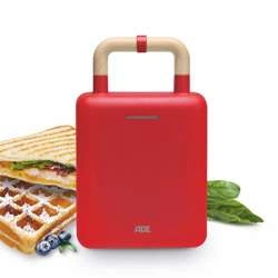 ADE - opiekacz do kanapek/gofrownica, 14 x 22,5 x 9,5 cm, czerwony Kitchen