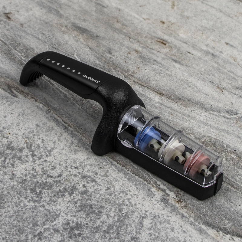 Global - 3 fazowa ceramiczna ostrzałka wodna czarno-biała