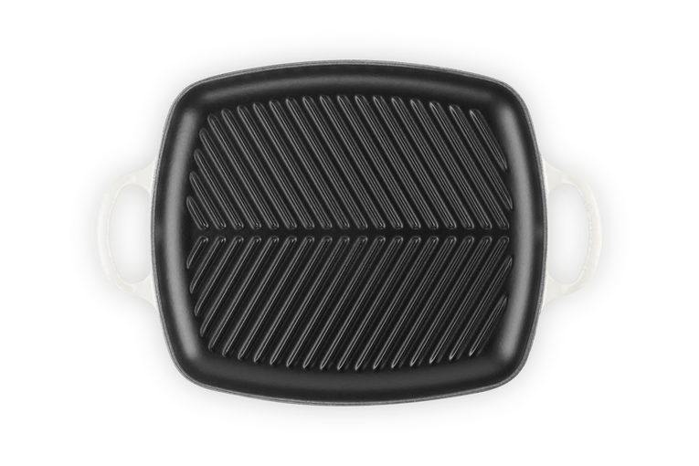 Le Creuset - patelnia żeliwna grillowa z dwoma uchwytami 30 cm Meringue