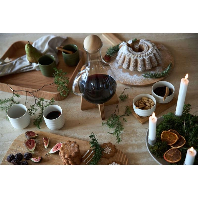 Sagaform - kubki do grzanego wina, 2 szt., kamionka, 0,18 l, śred. 7 x 7,5 cm, białe Ellen