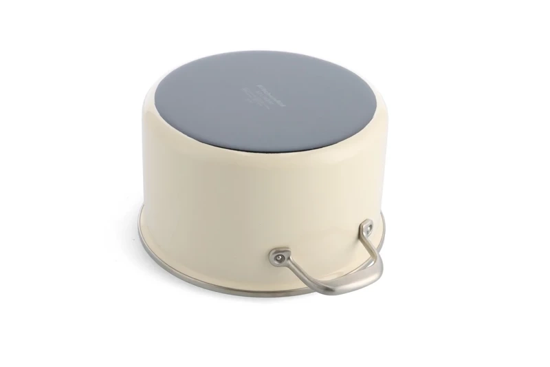 KitchenAid - Zestaw garnków emaliowanych 8 elementów Almond kremowy