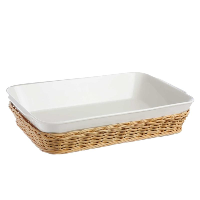 La Porcellana Bianca - wiklinowy kosz na naczynie do lasagne 35 cm Midollino