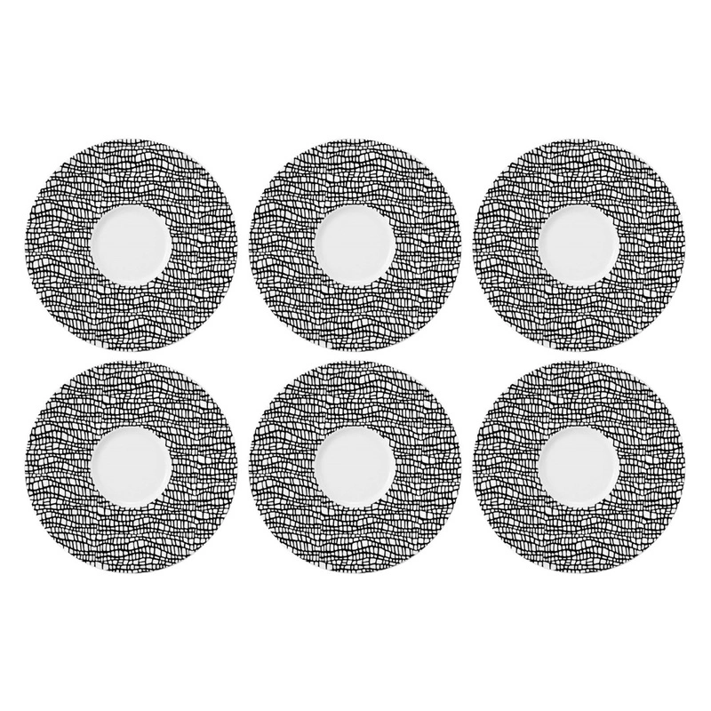 Seltmann - LIFE FASHION GLAMOROUS BLACK Zestaw 6 spodków 16.5 cm