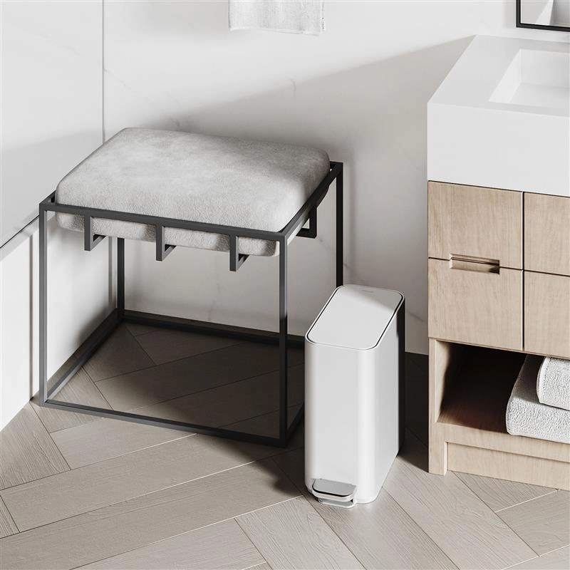 simplehuman - Kosz na śmieci pedałowy SLIM, 5 l; biały