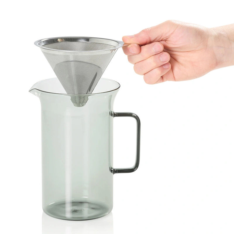 AdHoc - Zaparzacz przelewowy IMPACT, szary 600ml