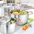 Spring - zestaw garnków, 4 el., stal nierdzewna, uchwyty w kolorze różowego złota GOURMET