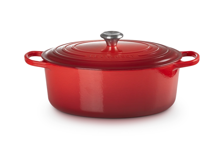 Le Creuset - brytfanna żeliwna emaliowana Signature 33 cm 7,5 l wiśniowa