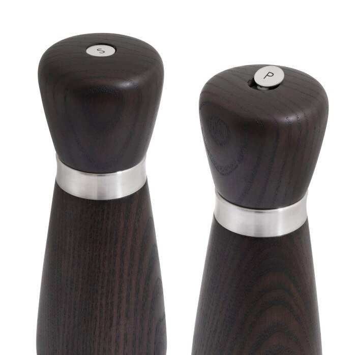 Crush Grind - Młynek drewniany 17cm, popielaty brąz, Kyoto