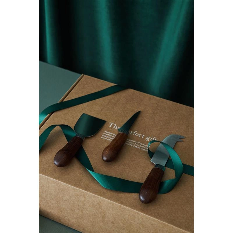 Sagaform - zestaw 3 noży do sera, drewno wenge/stal nierdzewna Astrid