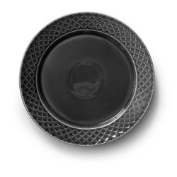 Sagaform - talerz, szary, ceramika, śred. 27,5 cm Coffee & More