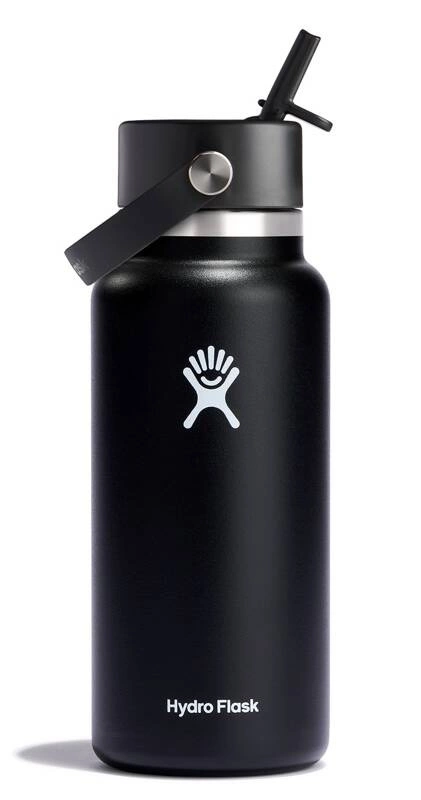 Hydro Flask - Butelka 946 ml Wide Mouth Flex Straw Cap czarny