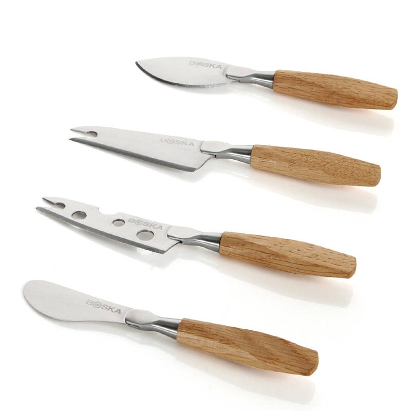 Boska - Zestaw mini 4 noży do sera, dąb