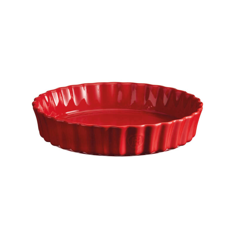 Emile Henry - Głębokie naczynie do tarty - 28 CM - czerwony